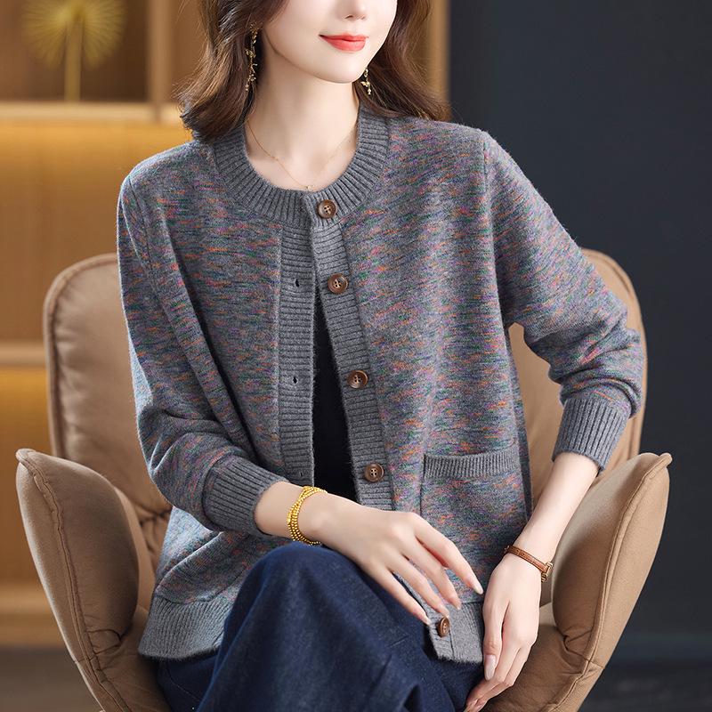 Vielseitige Damenstrickjacke: Herbstkollektion 2025 - Locker geschnittener Strickmantel für Frühling, Herbst und Winter