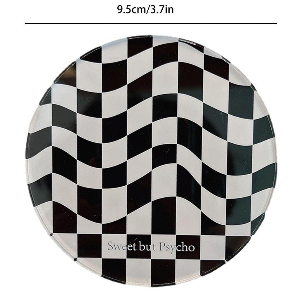 Non-Slip Checkerboard Acrylic Coaster Heat Insulation Drinks Placemat Simple Bowl Pad  Table