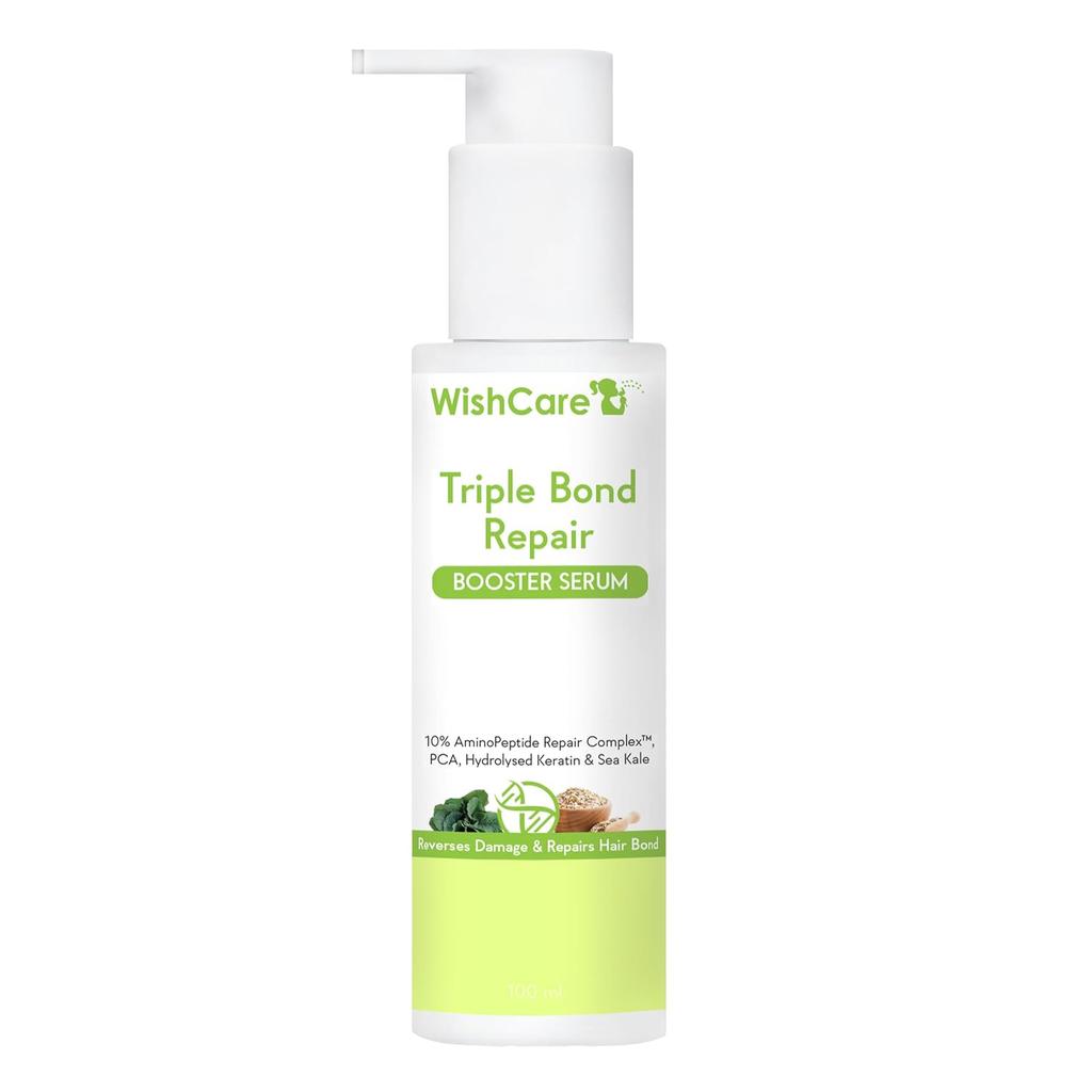 WishCare Triple Bond Repair Hair Serum for Dry Frizzy Hair 100ml - Strengthen & Smooth All Hair Types