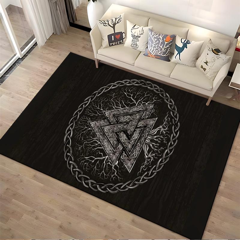 Viking Knot Design Rug Non-slip rug suitable for living room and bedroom sofas
