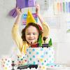 12 Stück Zug-Kuchendekorationen Mini-Spielzeugzug Verkehrsbahn Eisenbahnlichter Kuchenaufsatz Dekorationen für Kinder Zug-Motto Geburtstag