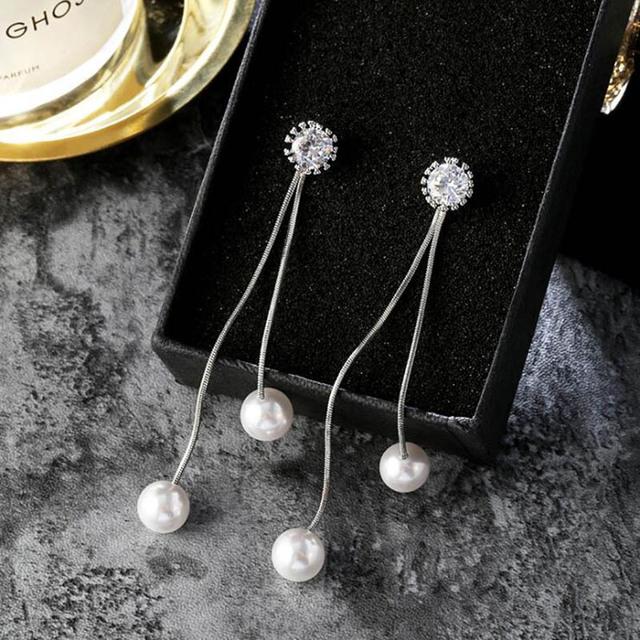 New Geometric Triangle Long Tassel Bar Drop Earrings For Women Minimalist Personality Ear Line Dangle Long Earrings Oorbellen