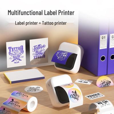 Mini-Taschen-Thermodrucker für Etiketten & Tattoos (15-57 mm Breite)