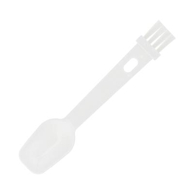 1piece White / Black Coffee Spoons with Brushes  for Cleaning Espresso Machines / Scooping Tea Powder