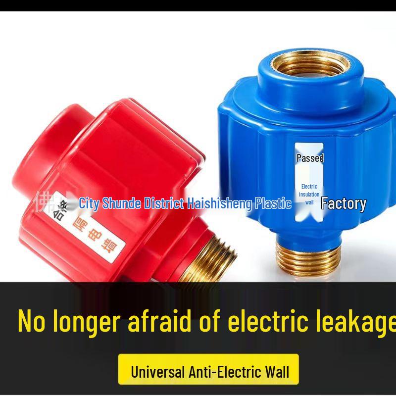 Red & Blue Brass Electric Water Heater with Anti-Leakage and Isolation Wall Accessories