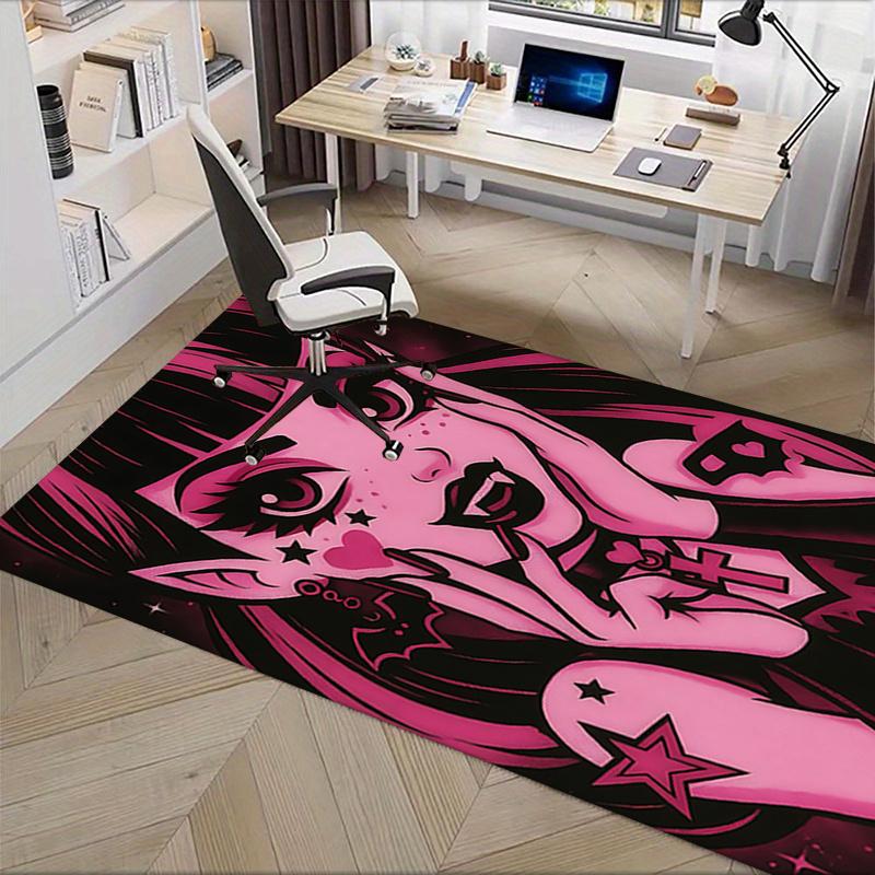 Vampir Gothic Vampir Bürostuhlmatte Gothic Wohnkultur, Sofateppich, Büroteppich Geschenk für Frauen, Geeignet für Schlafzimmer, Wohnzimmer