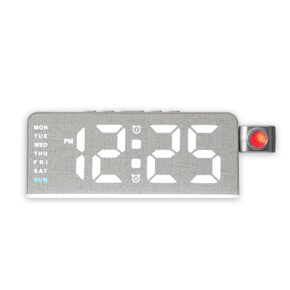180° Rotation Projection Alarm Clock Snooze Multi-functional Digital LED Clocks Atmosphere Lights Date Display Table Clock