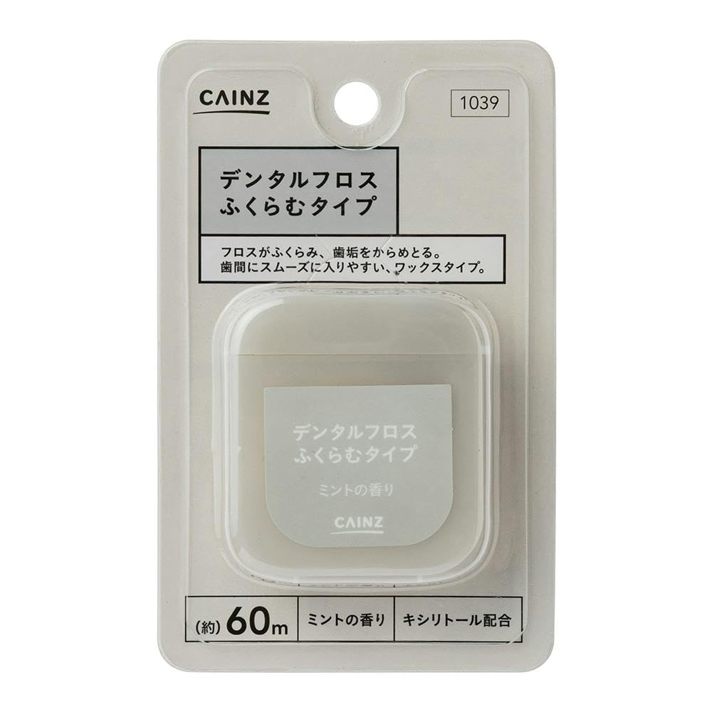 CAINZ Dental Expanding Mint 60m Floss, Type, Scent, серый