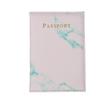 Marble Pattern Passport Holder with Ticket Clip - Travel Document Protector