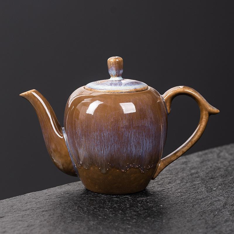 Japanese Style Kiln Change Ceramic Teapot Home Kung Fu TeaPot Tea Kettle Teaset Porcelain Teapot Traditional Chinese Teaware