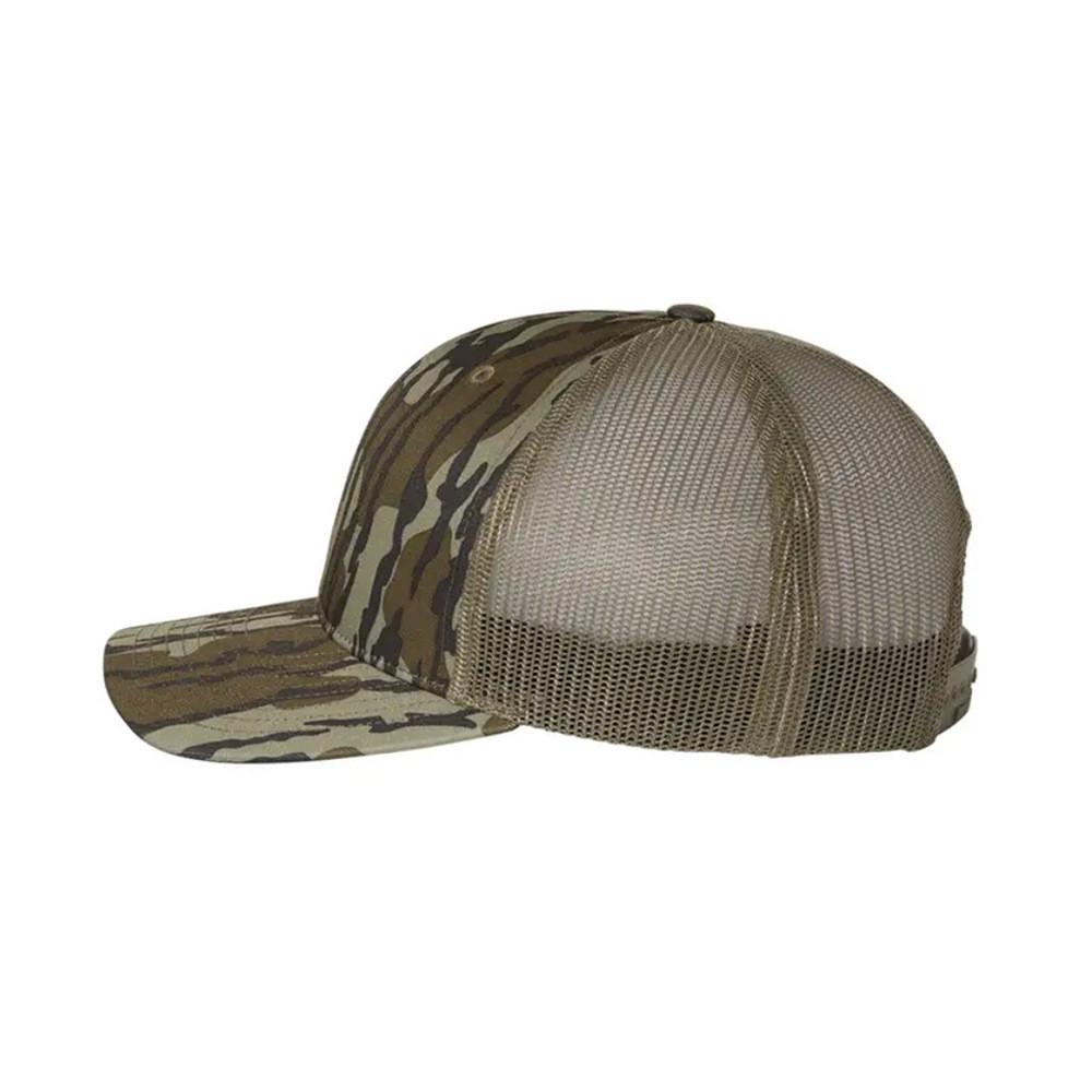 Camouflage-Netz-Baseballkappe mit breiter Krempe und verstellbarem Riemen für Freizeit für Männer und Frauen