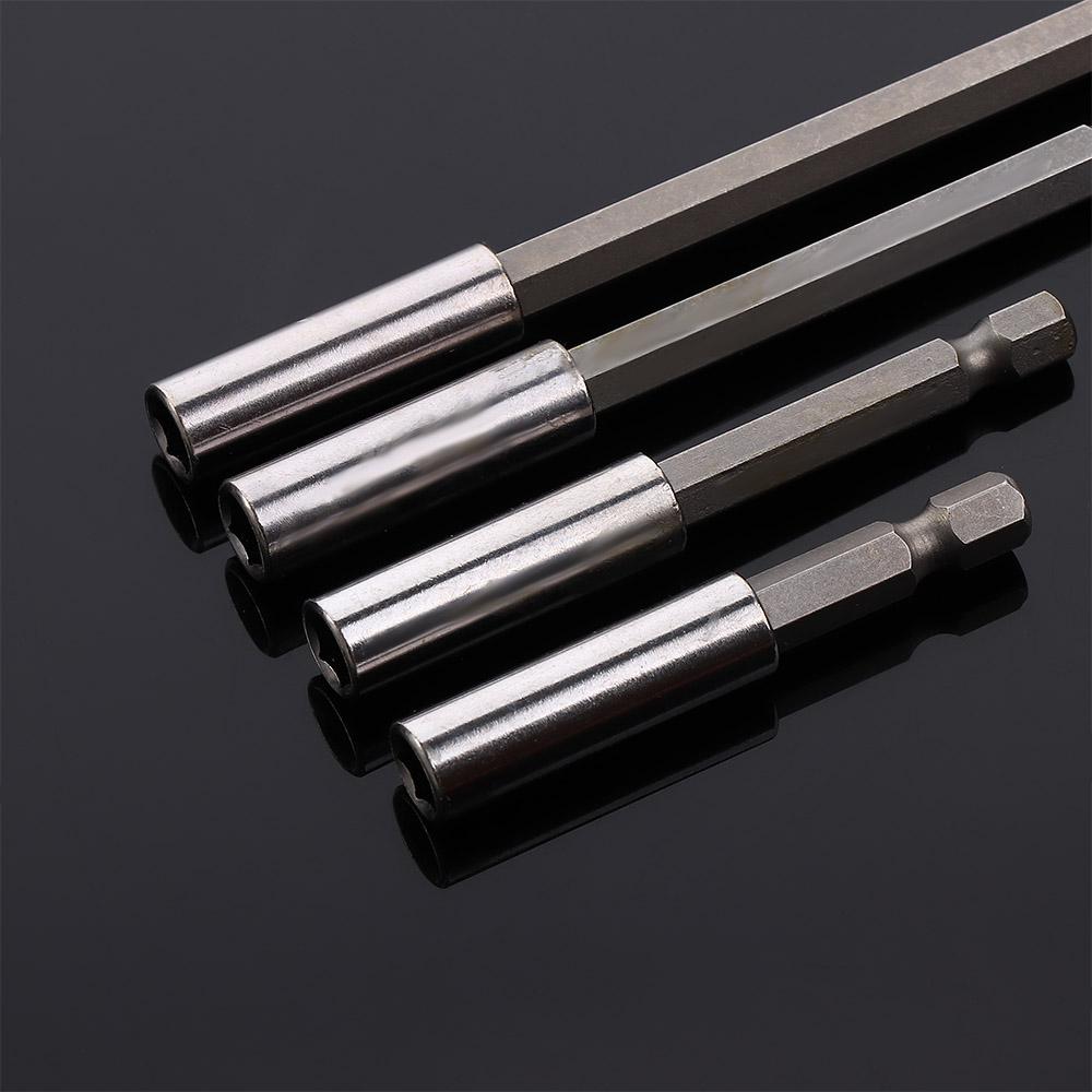 Release Magnetic Extension Power Tools Screwdriver Hex Shank Extender Rod Socket Drill Bit Holder