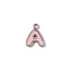 Mixed Color Titanium Steel Alphabet Beads: Non-Fading Necklace & Bracelet Pendants