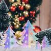 4PCS/SET Colorful Christmas 3D Tree Banner Easy Installation, 3D Christmas, Birthday Parties, Hanging Decorations