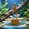 Air Pump Powered Surfing Dancing Skeleton Aquarium Bubbler  Fish Landscaping