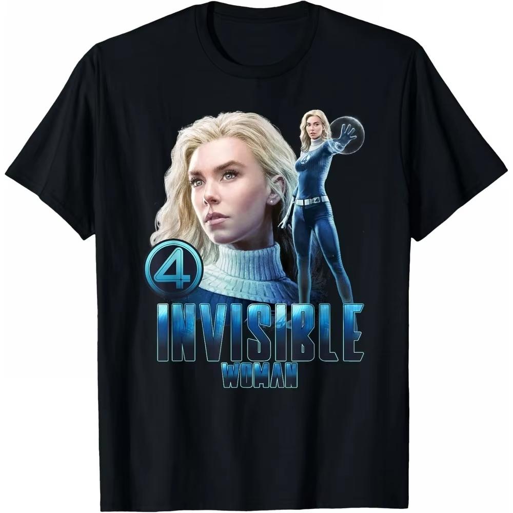 

Invisible Woman Fantastic Four Marvel TShirt Unisex Short Sleeve Lightweight Cotton Regular Fit Crew Neck Casual Top for Women M