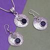 Black Rutile Set  Pendant  Jewelry Earring 18-20'' Gemstone Handmade