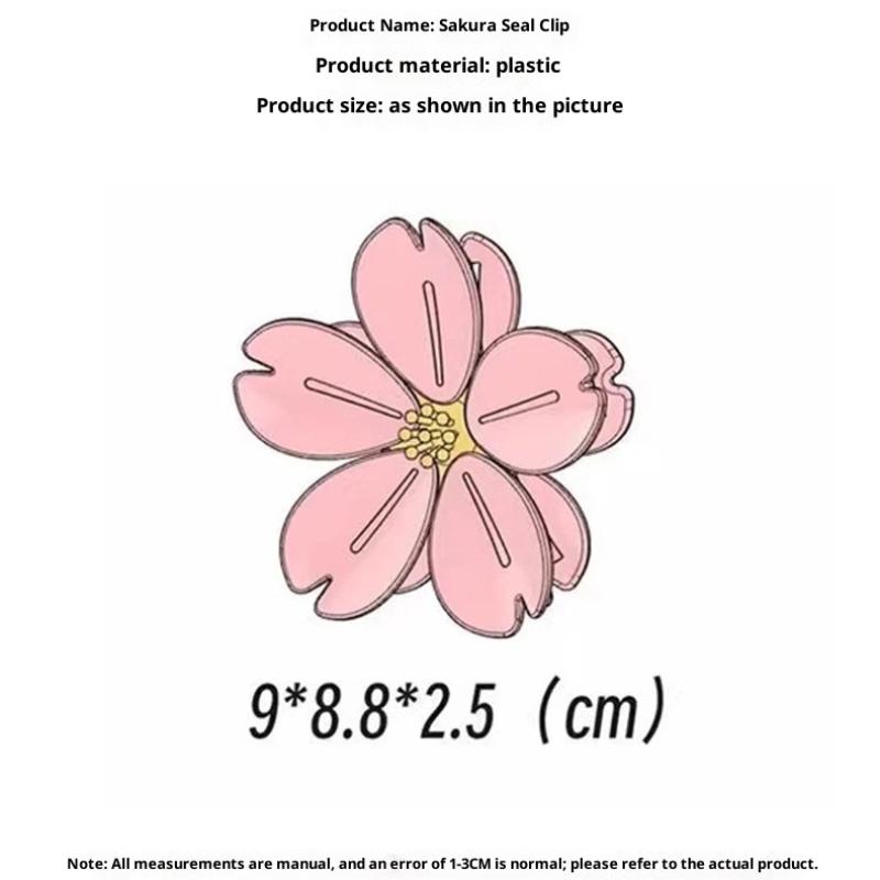 1/2Pcs Cherry Blossom Magnetic Fridge Magnet Seal Clip, Petal Sealing Magnetic Fridge Sticker, Snack Clip, Flower Decoration