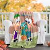 Customizable Phineas and Ferb Throw Blanket – Personalized Name, All-Season Cozy Snug Blanket, Machine Washable, Personalized Blanket