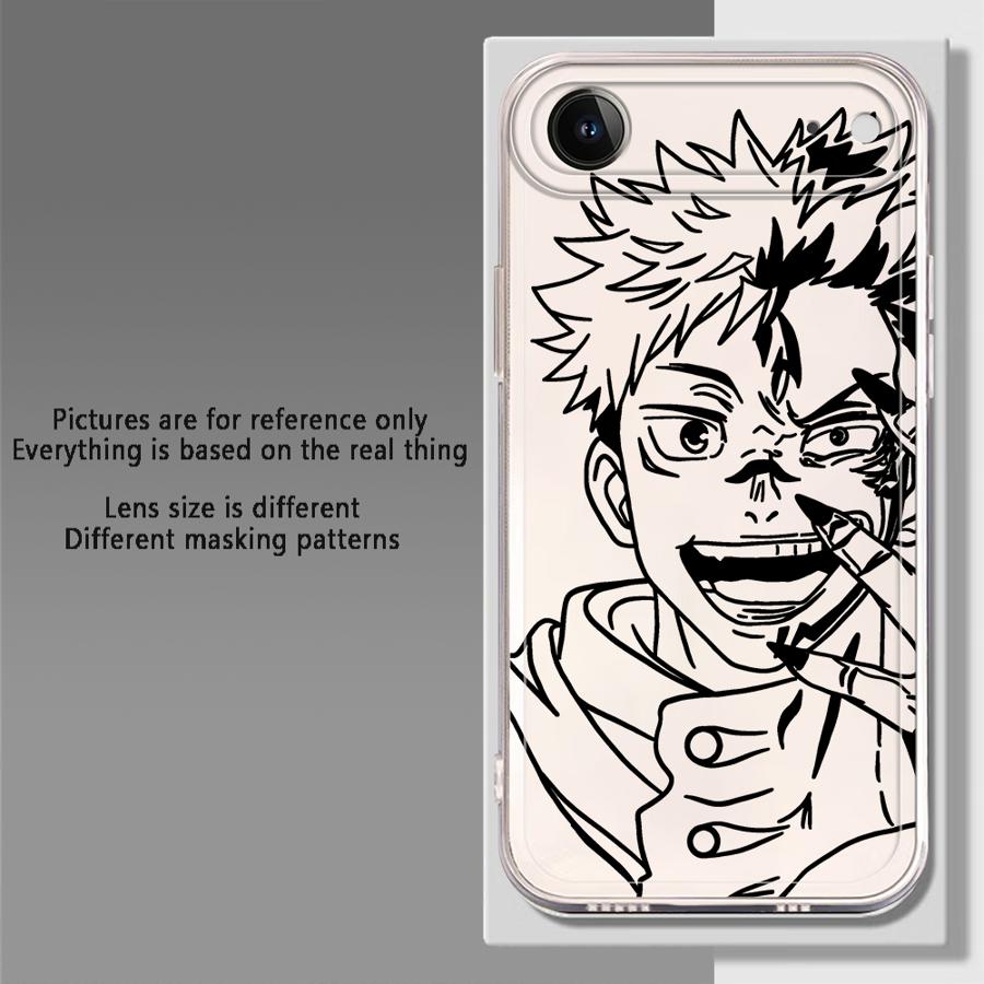 Case for iPhone 17 Pro Max 13 Pro Air 16 XS Max 11 14 Plus XR 7 8 15 12 Mini Soft Phone Cover J-Jujutsus K-Kaisens Anime