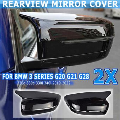 2 sztuki jasnoczarnych osłon lusterka bocznego do BMW serii 3 G20 G21 G28 320d 330e 330i 340i -2022 M4