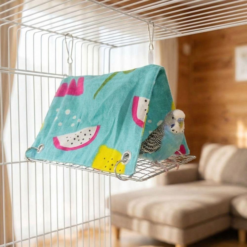 Climb Toy Bird Cage Hammock Breathable Summer Tent Hut Bird Cooling Nest  All Season