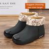 Women's Fashion Trend Outdoor Cotton Low Tube Cotton Rain Shoes