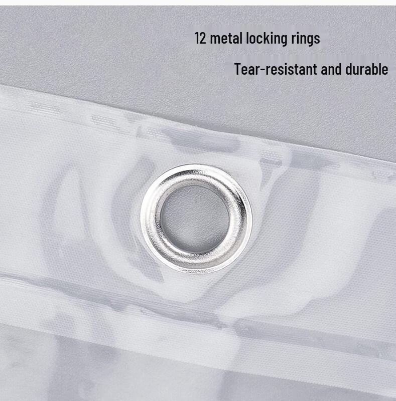 LIEI Fully Transparent PEVA Shower Curtain