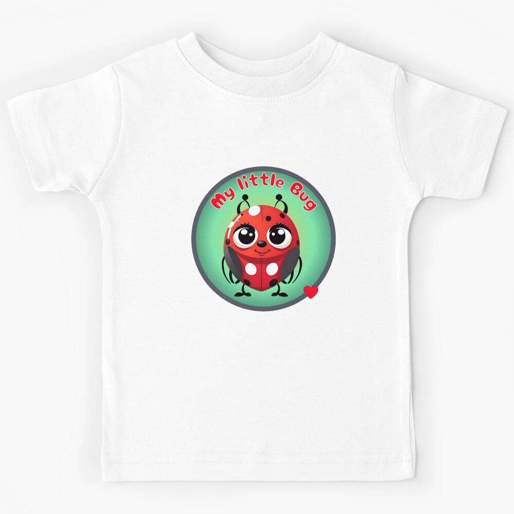 My Little Bug - Cute Ladybug Cartoon Design for Kids Kids T-Shirt 110