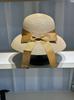 French Hepburn bow ribbon sun hat women's straw hat beach hat women's big brim hat sun hat beach fedora vacation travel sun hat