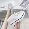 Autumn new product Baotou half tray women's thick sole inner height increase muffin shoes wedge heel lazy fashion heelless slippers