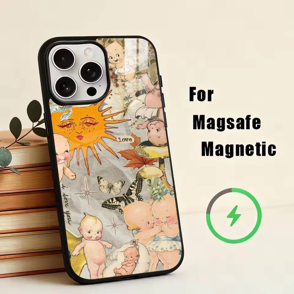 Lovely Kewpie Baby  Phone Case For iPhone17,16,15,14,13,12,11 Plus,Pro Magnetic For Magsafe Wireless Charging