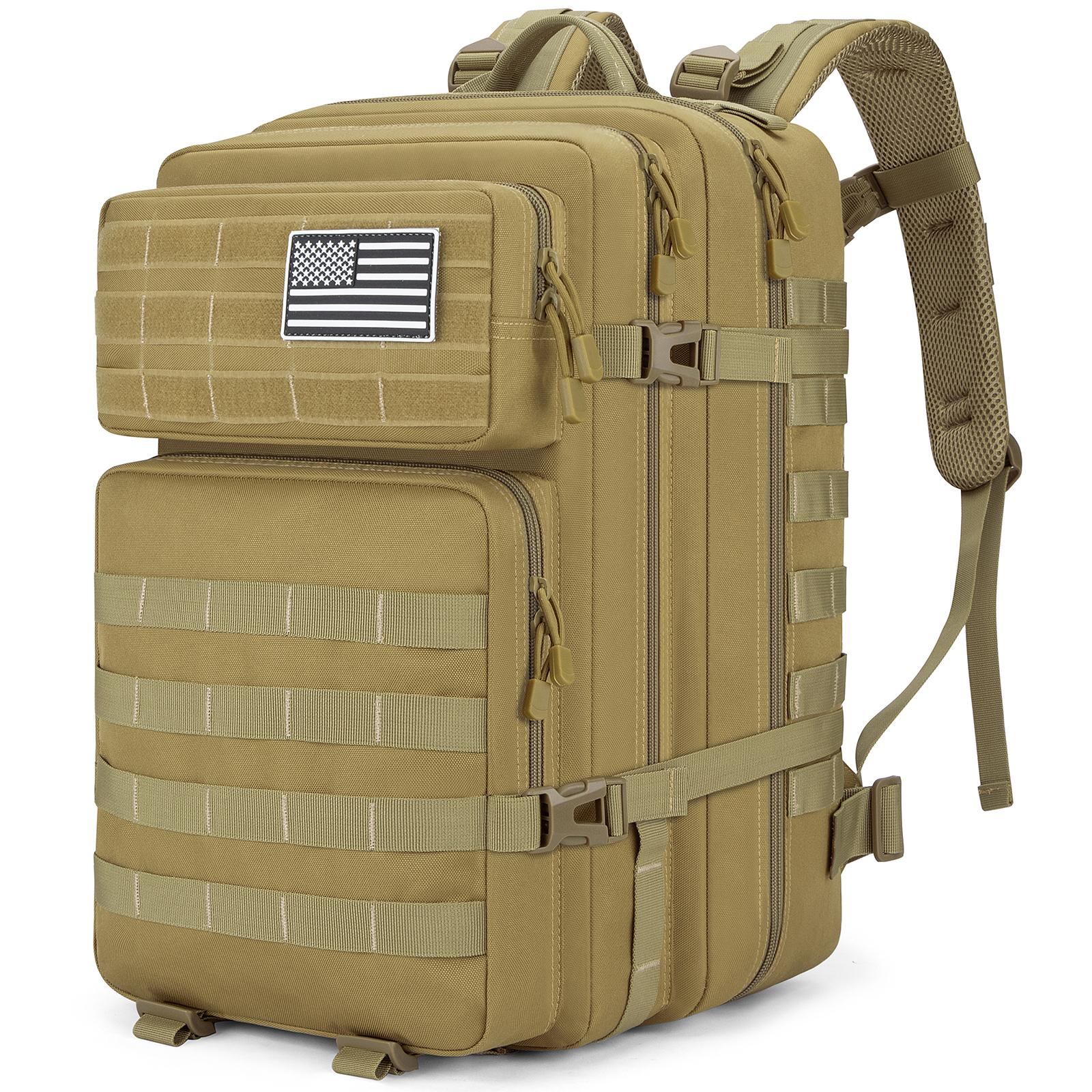 

Large Capacity Travel Backpack For Men and Women With USB Charging Port, 45L Large Capacity Tactical Pack хакі