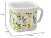 Toyo Horo Plune Enamel Multi-Square Pot, Lemon, Size: Approx. W17.8 D14 H11.8 YJ-825