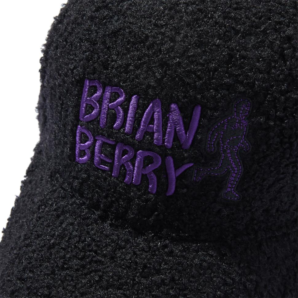 BRIAN BERRY Boa Fleece Berry Cap_Black