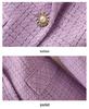 Women's Petite Purple Wool Suit Jacket - High-End Spring/Autumn 2024 Collection