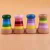 Rainbow Wooden Magical Mini Kaleidoscope Bee Eye Effect Polygon Prism Children Toy