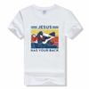 Jiu Jitsu Shirts Jesus Has Your Back Mens BJJ MMA Jujitsu TShirt Casual Loose Tops T Shirt Short Sleeve Tops T Shirt