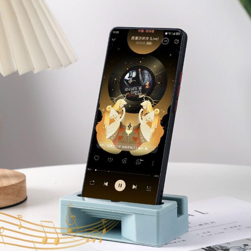 Vertical Phone Stand Cell Phone Stand Plastic Sound Amplifier  Mobile Phone Accessories