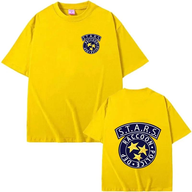 Resident Evil Logo Print T-Shirt for Men & Women Harajuku Y2k Vintage T-Shirt Summer Cotton Couple Plus Size T-shirt