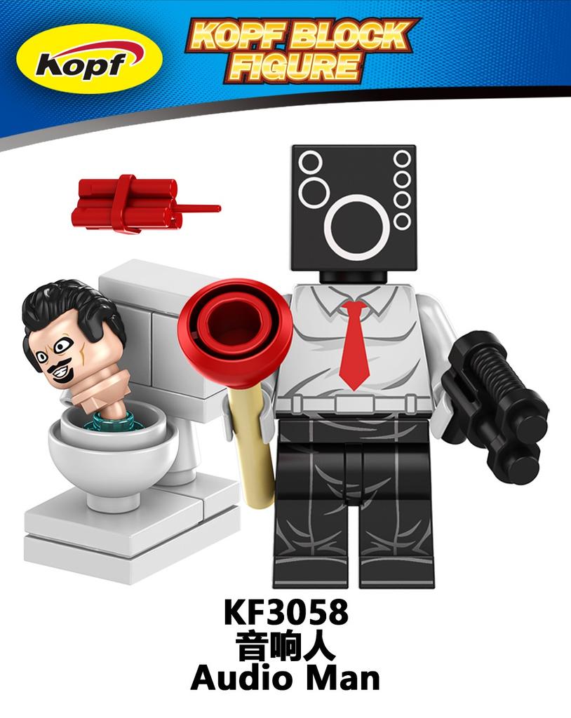 Kf6203 Toilettenmann Sound TV-Überwachungssignal Ampel Baugruppe Baustein Spielzeugbeutel