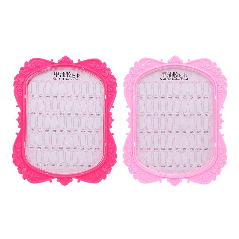 Professional Model Nail Gel Polish Color Display Box Book Dedicated 48 Color Card Chart Painting Manicure Nail Art Tools