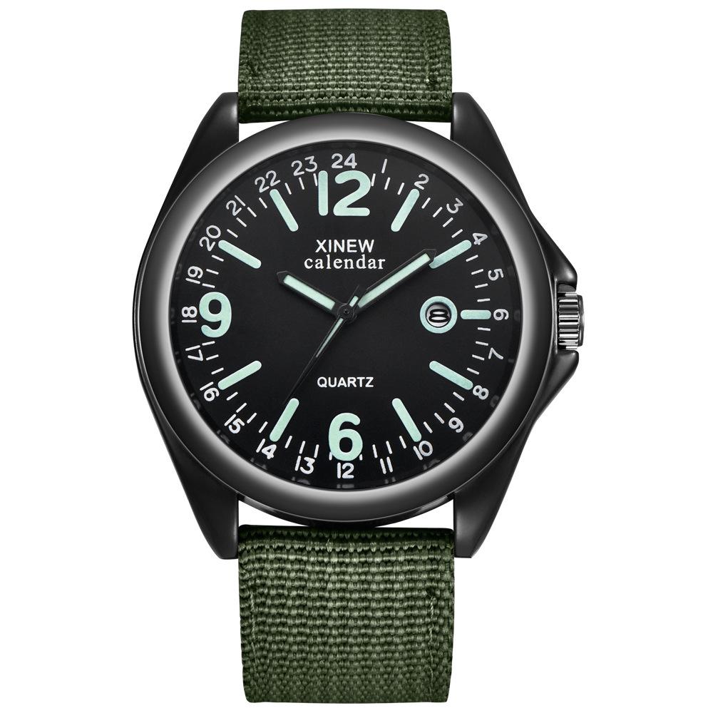 Men's Fashion Nylon Quartz Date Wristwatch 1814