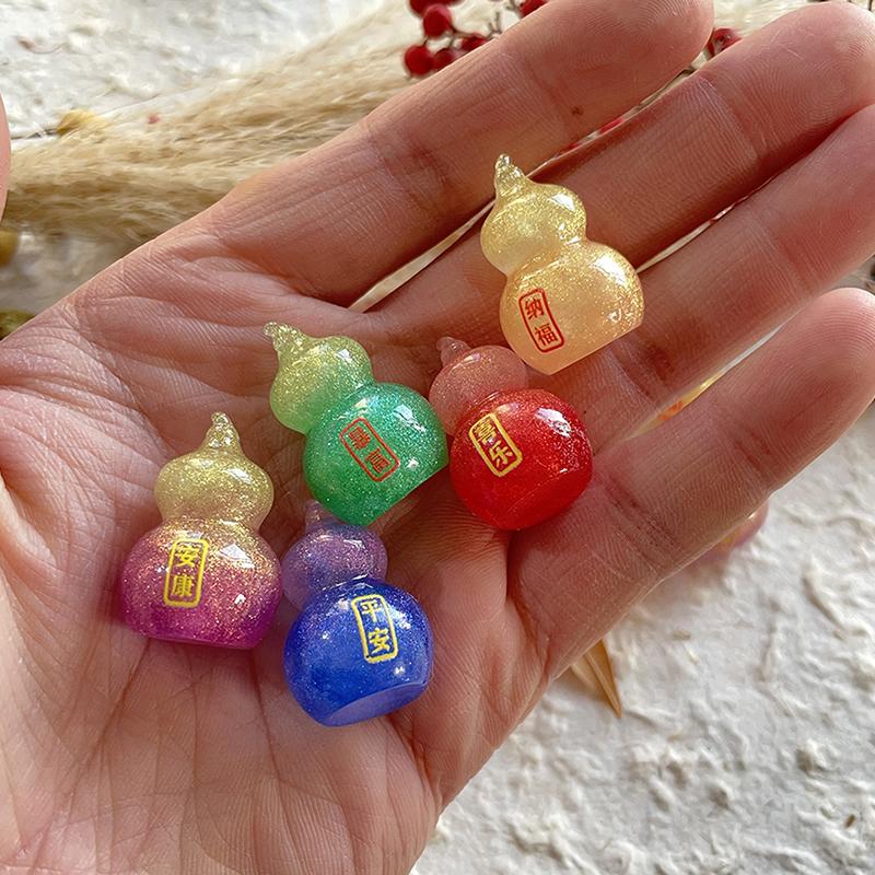 Creative Miniature Landscape Gourd Peace Joy And Wealth DIY Pendant Car Ornament Jewelry Resin Accessories