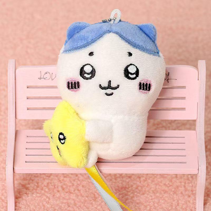 Chikawas Plush Doll Pendant Star Hugging Series Hanging Keychain Hachiware USAGI Cute Cartoon  Plush Doll Accessories Ornaments