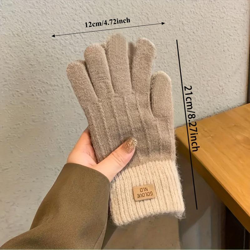 Winter Warm Gloves with Elastic Cuffs, Soft Texture, Unisex Style - for Outdoor Leisure and Holiday Gifts, Available In Colors