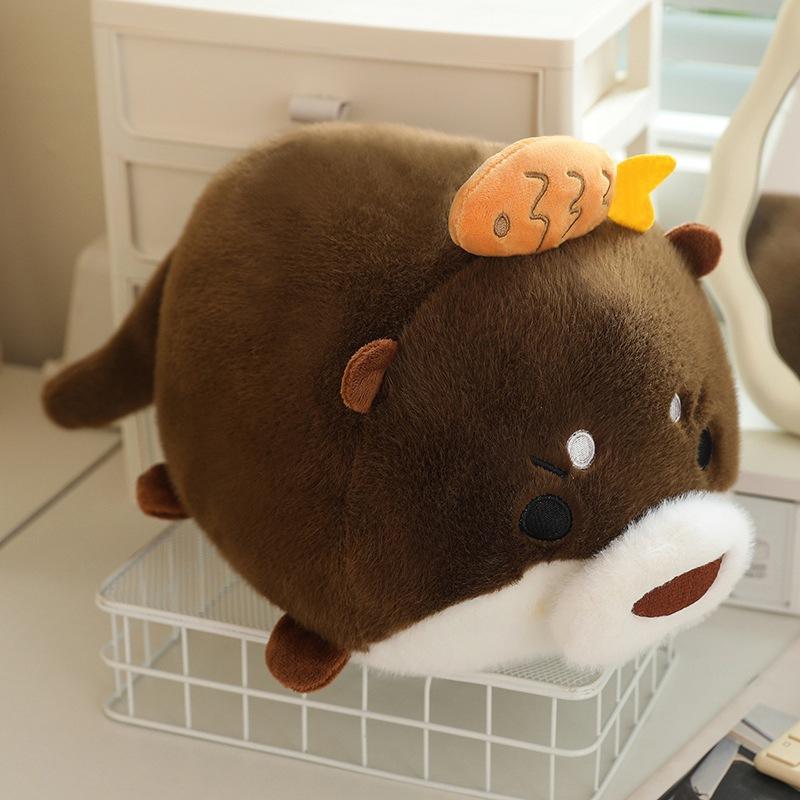 

Плюшевая кукла капибара с пищалкой, игрушка для щипания, детская кукла для сна, подушка для метания, подарок на день рождения 20cm темно-коричневого