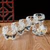 50ml Luxury Crystal Glass Vodka SGlass Sake Teacup Glass Bar Liqueur Double Bottom Gold Foil Glass Tea Cup