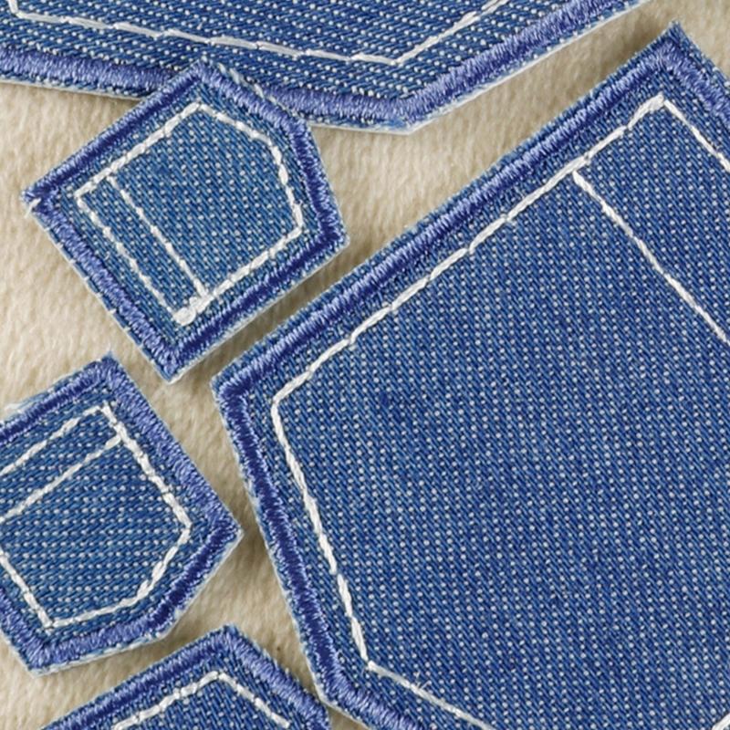 5 Stück zum Aufbügeln Stoffflicken Kleiderreparatur Applikationen für Jeans Jacken Taschen Kleidungsstücke Herstellung Nähen Verzierung