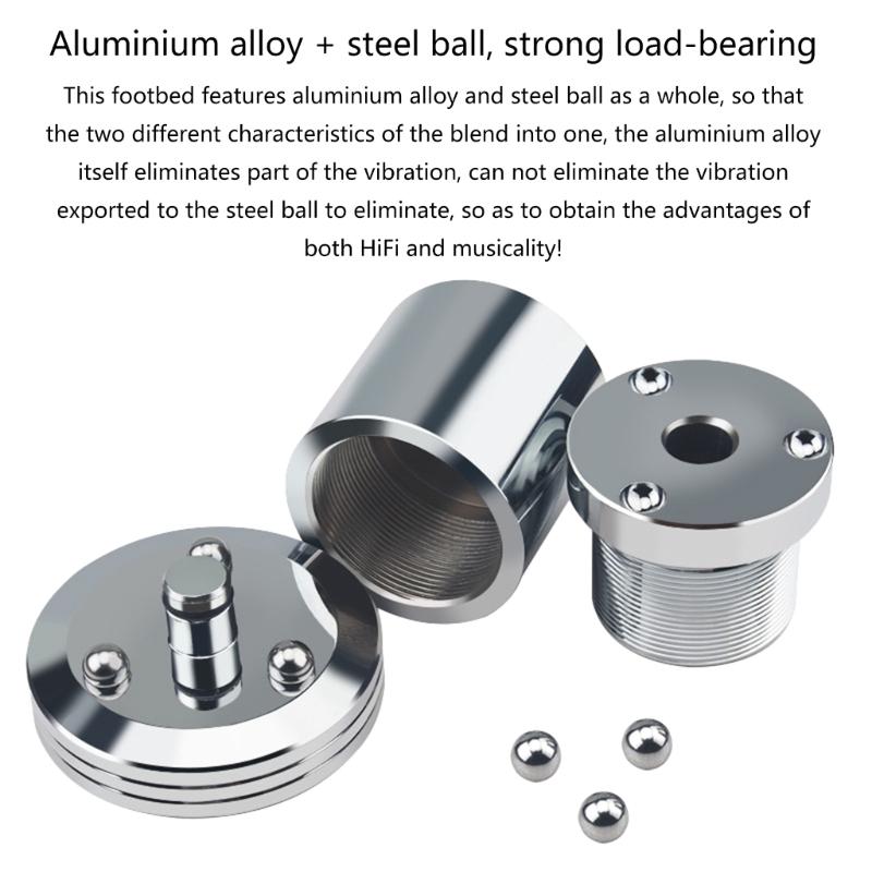 Pack of 4pcs/2pcs/1pc Aluminum Alloy Isolation Feet for Shock Absorption and Stability Adjustable Sound Equipment Foot